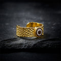 Nimara Ritual Dzi Beads Copper Brass Wealth Ring