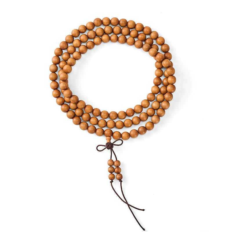 Nimara Ritual Red Sandalwood Blessing Meditation Knotted Round Bead Mala