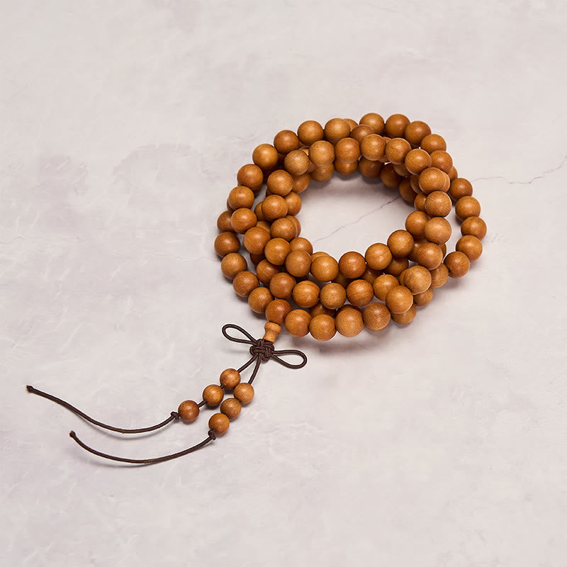 Nimara Ritual Red Sandalwood Blessing Meditation Knotted Round Bead Mala