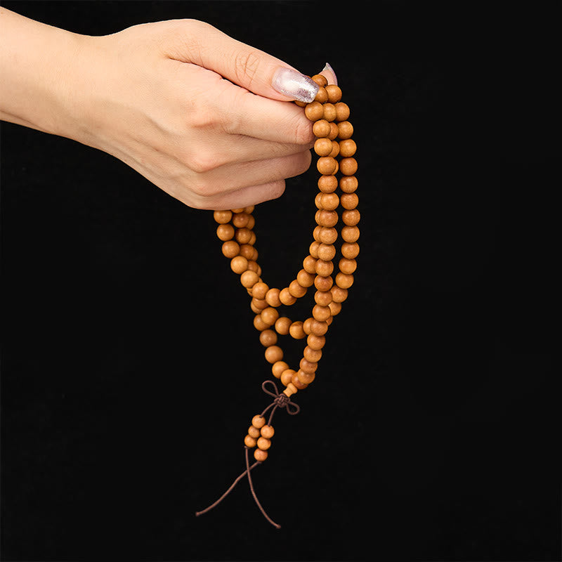 Nimara Ritual Red Sandalwood Blessing Meditation Knotted Round Bead Mala