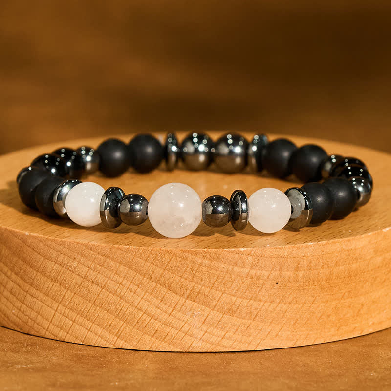 Nimara Ritual Hematite Black Beads Support Bracelet
