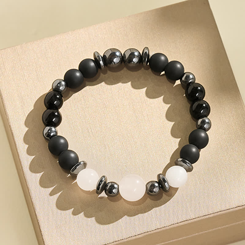 Nimara Ritual Hematite Black Beads Support Bracelet