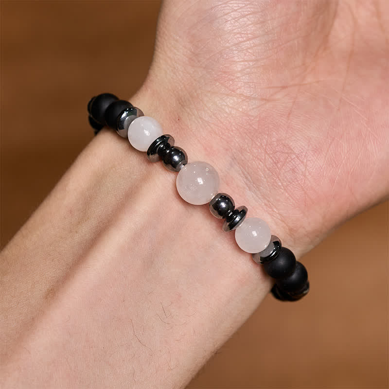 Nimara Ritual Hematite Black Beads Support Bracelet
