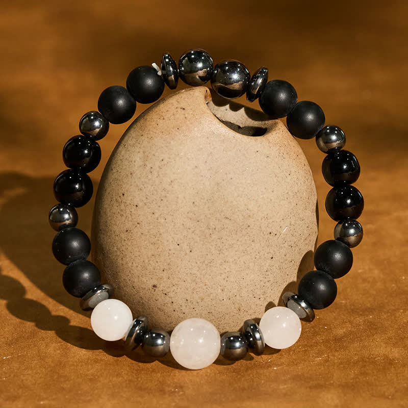 Nimara Ritual Hematite Black Beads Support Bracelet
