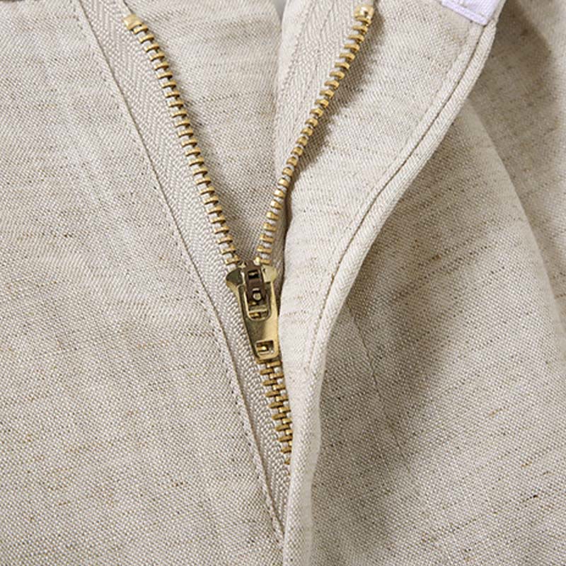 Nimara Ritual Summer Casual Button Zipper Design Solid Front Pleats Men's Shorts With Pockets