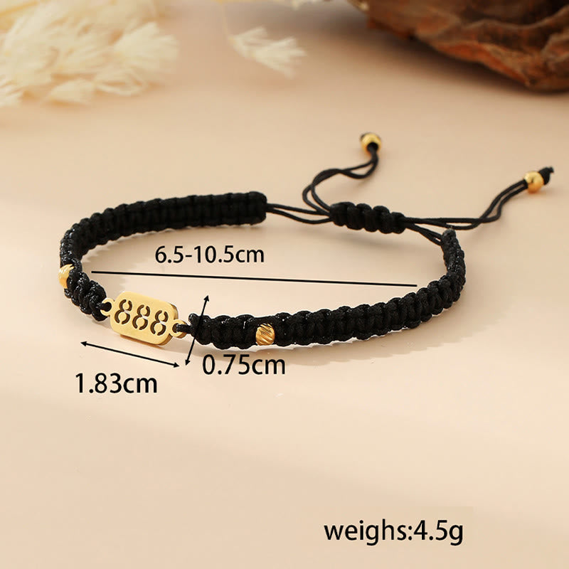 Nimara Ritual Angel Numbers Red Black Braided String Connection Bracelet
