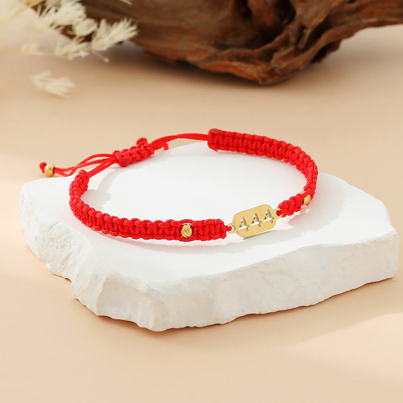 Nimara Ritual Angel Numbers Red Black Braided String Connection Bracelet