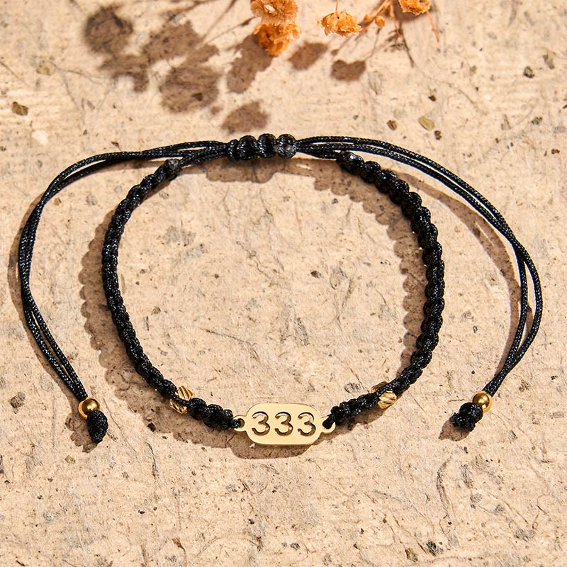 Nimara Ritual Angel Numbers Red Black Braided String Connection Bracelet