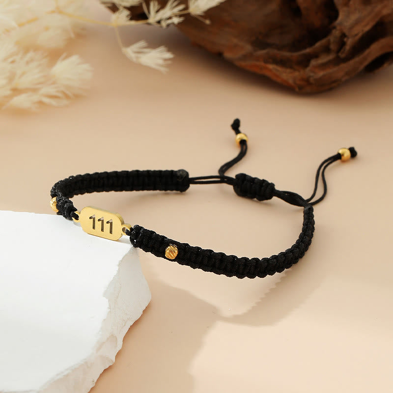 Nimara Ritual Angel Numbers Red Black Braided String Connection Bracelet