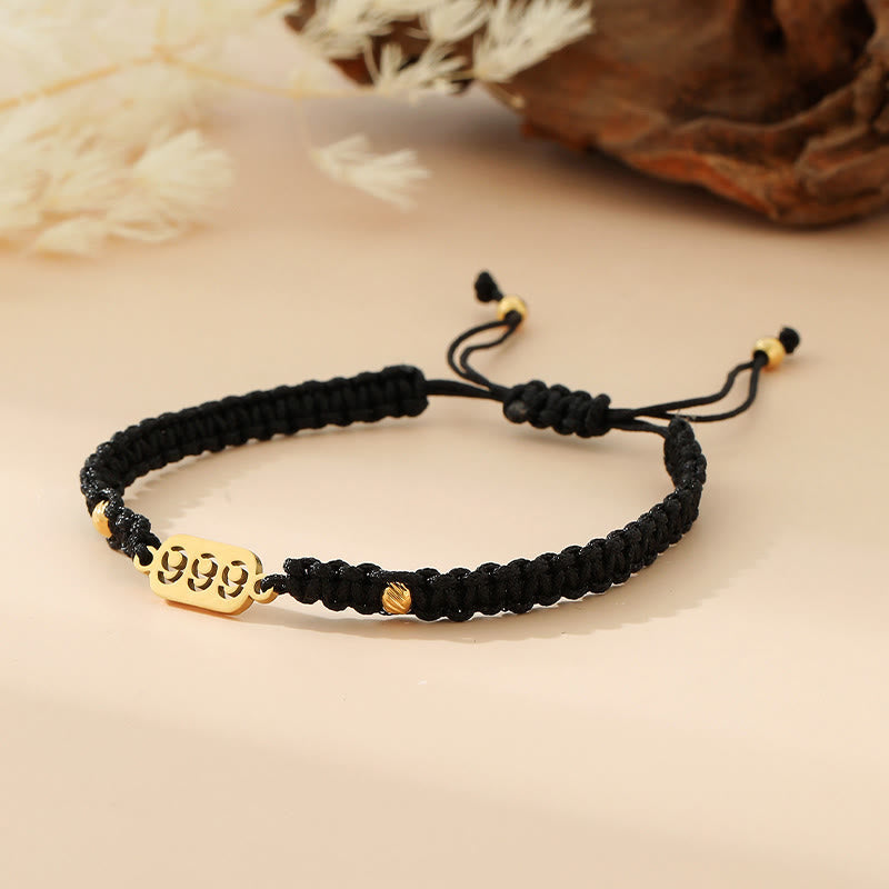 Nimara Ritual Angel Numbers Red Black Braided String Connection Bracelet