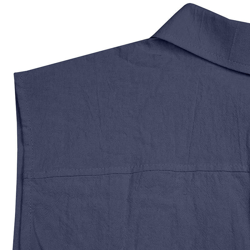 Nimara Ritual Summer Casual Minimalist Button-Up Solid Men's Sleeveless Shirts