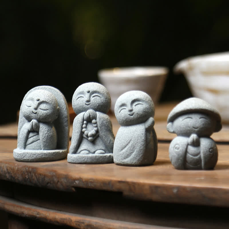 Nimara Ritual Resin Small Prayer Ksitigarbha Buddha Compassion Meditation Statue