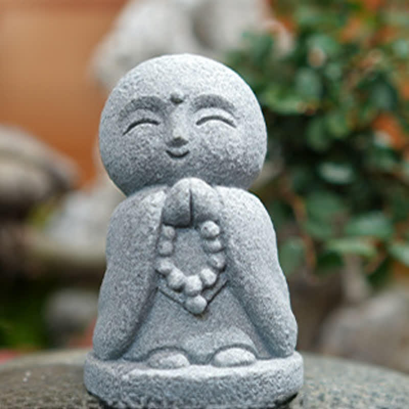 Nimara Ritual Resin Small Prayer Ksitigarbha Buddha Compassion Meditation Statue