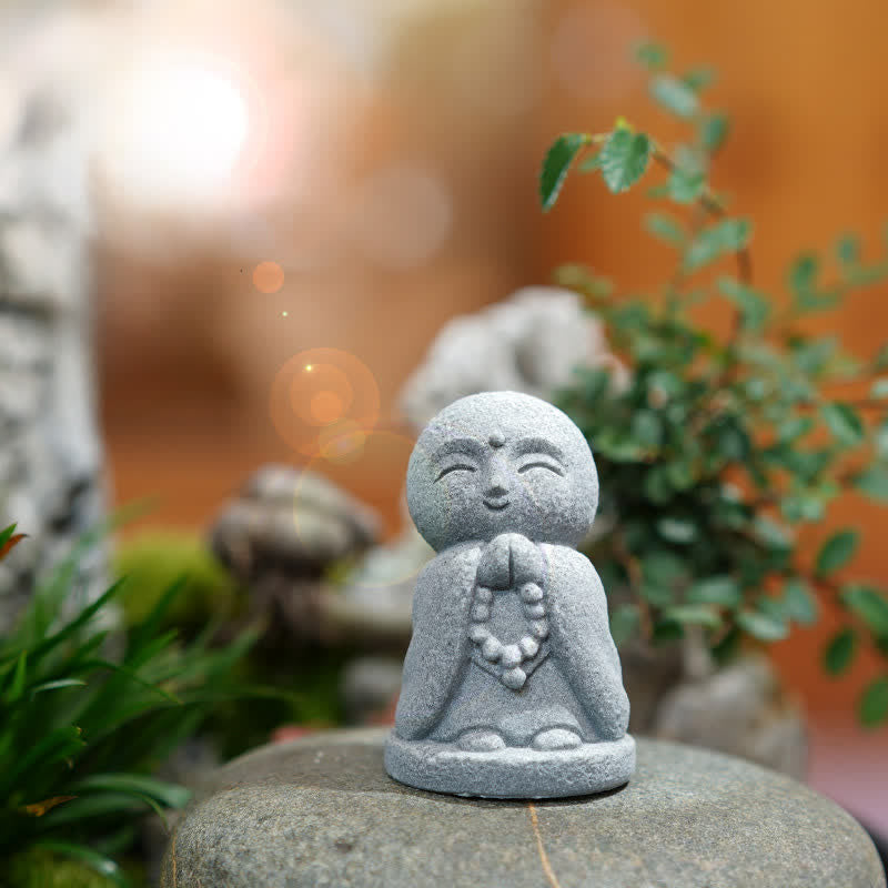 Nimara Ritual Resin Small Prayer Ksitigarbha Buddha Compassion Meditation Statue
