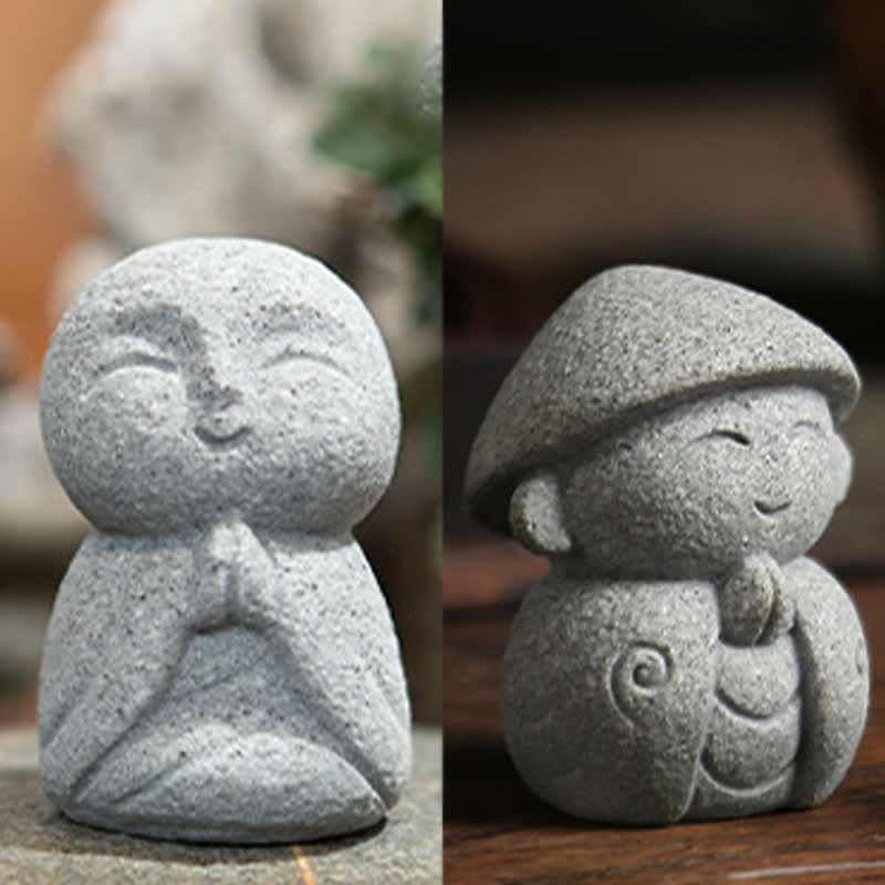 Nimara Ritual Resin Small Prayer Ksitigarbha Buddha Compassion Meditation Statue