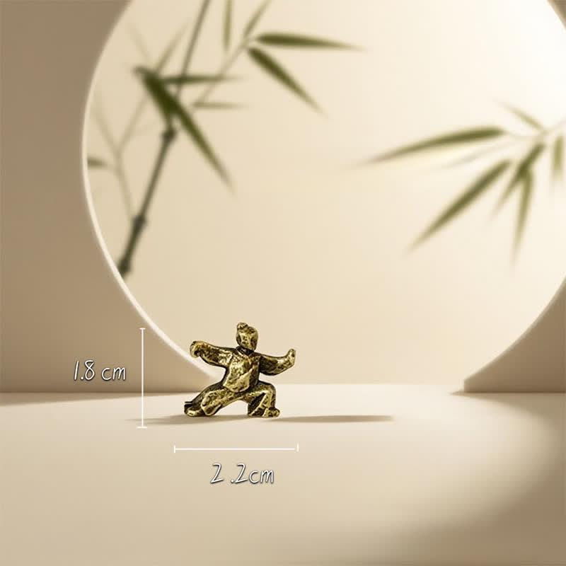 Nimara Ritual Copper Harmony Tai Chi Warrior Mini Zen Decor Figurine