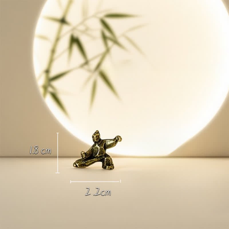Nimara Ritual Copper Harmony Tai Chi Warrior Mini Zen Decor Figurine