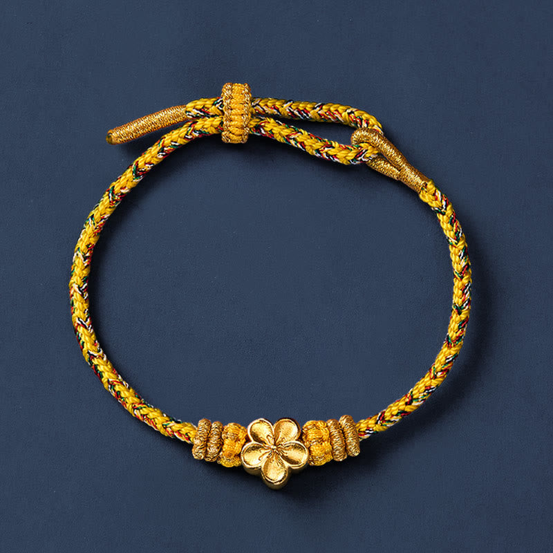 Nimara Ritual Yellow Braided Rope Flower Rootedness Bracelet