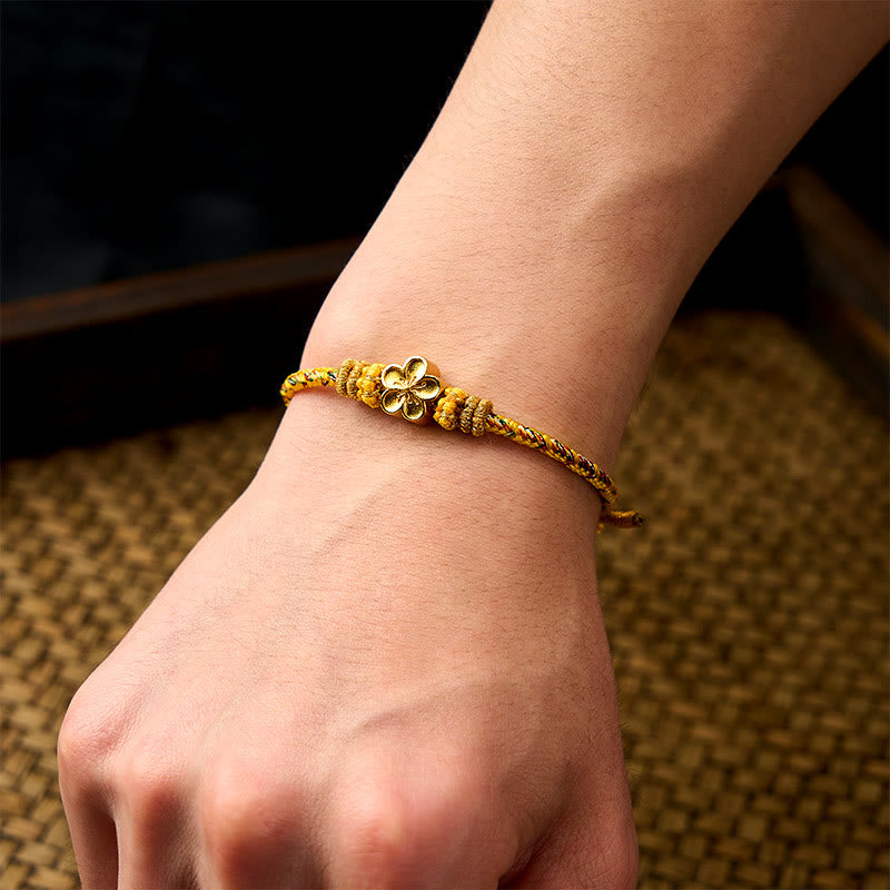 Nimara Ritual Yellow Braided Rope Flower Rootedness Bracelet