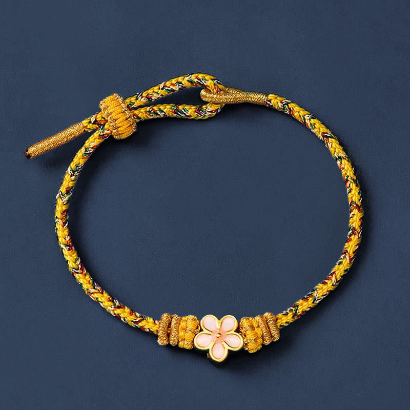 Nimara Ritual Yellow Braided Rope Flower Rootedness Bracelet
