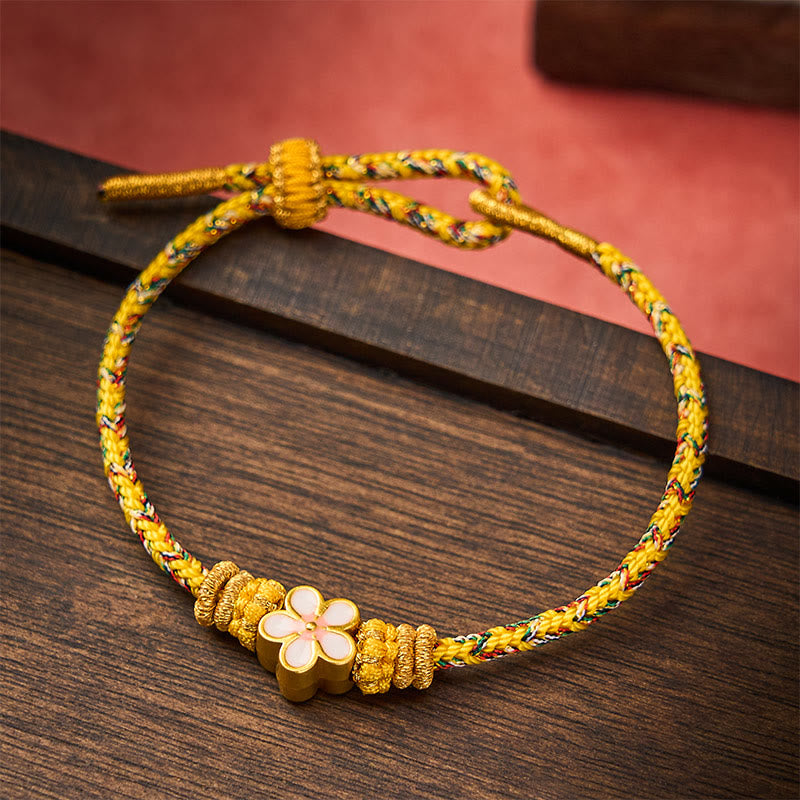 Nimara Ritual Yellow Braided Rope Flower Rootedness Bracelet