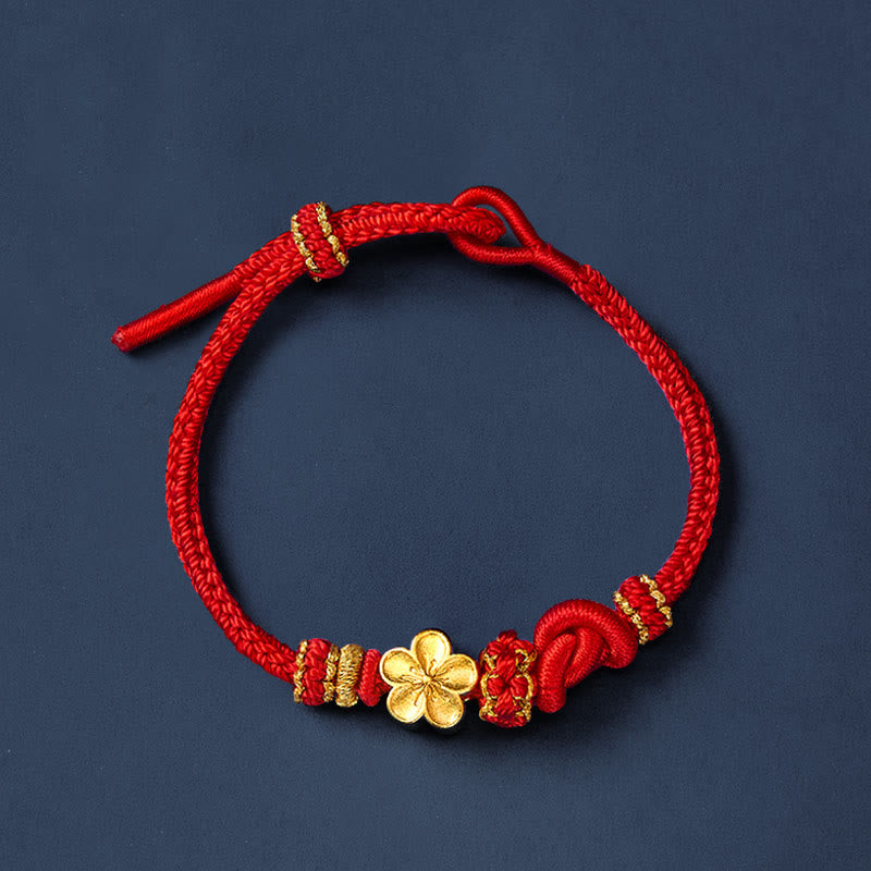 Nimara Ritual Flower Braided Rope Knot Adjustable Bracelet