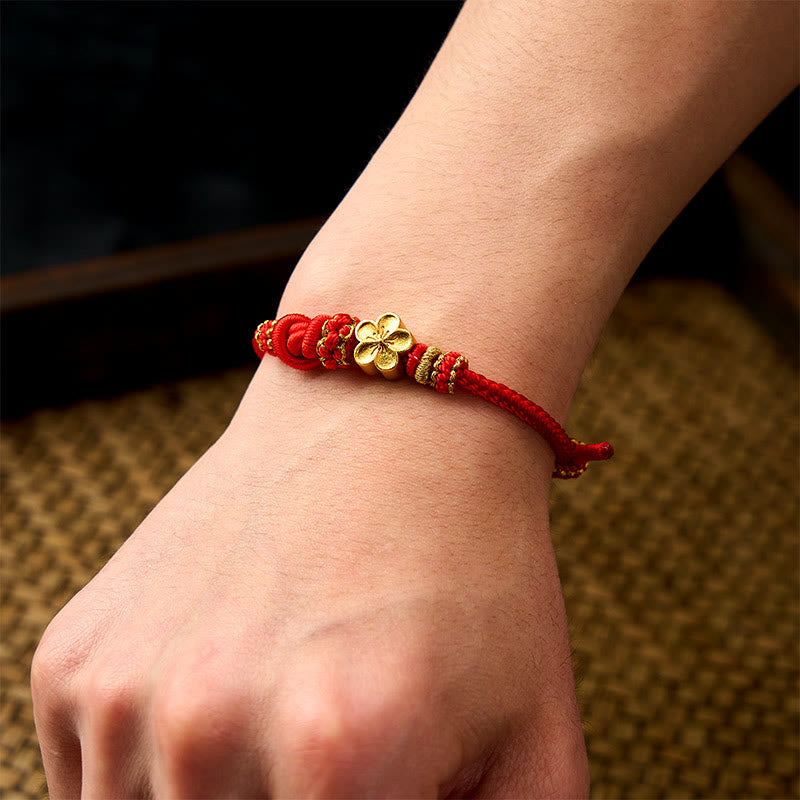 Nimara Ritual Flower Braided Rope Knot Adjustable Bracelet