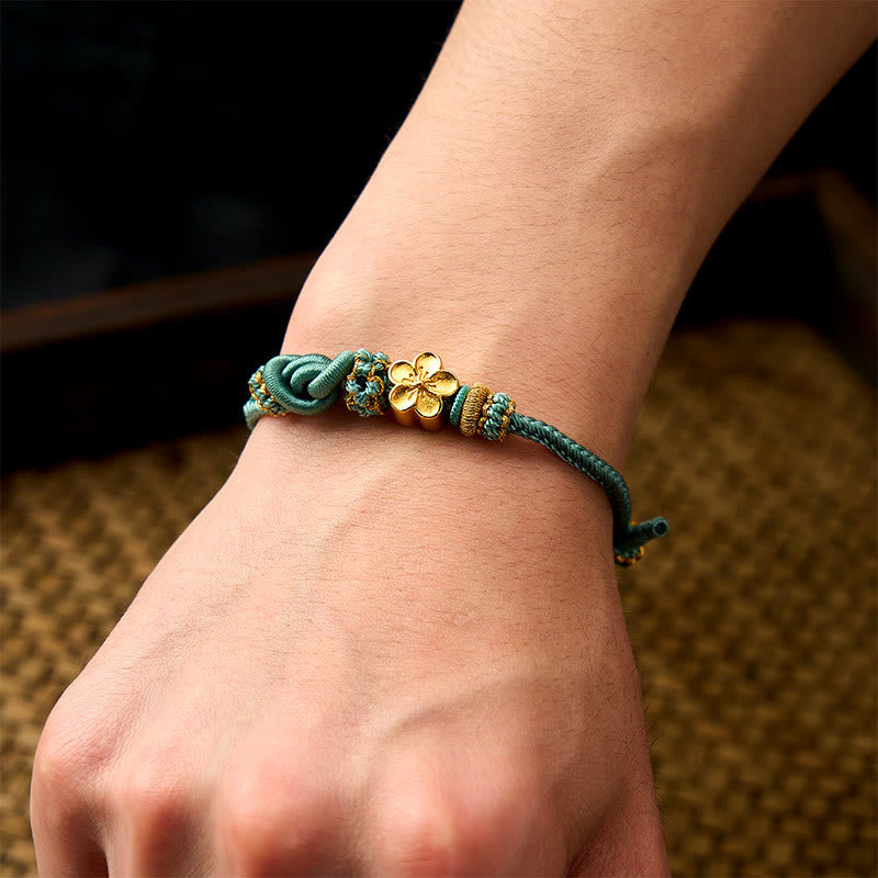 Nimara Ritual Flower Braided Rope Knot Adjustable Bracelet