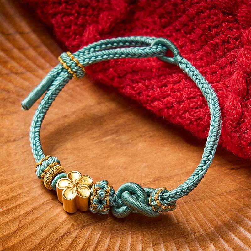 Nimara Ritual Flower Braided Rope Knot Adjustable Bracelet