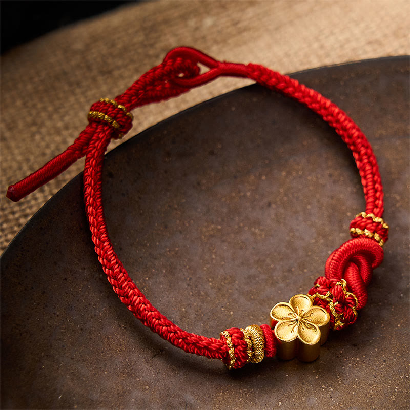 Nimara Ritual Flower Braided Rope Knot Adjustable Bracelet