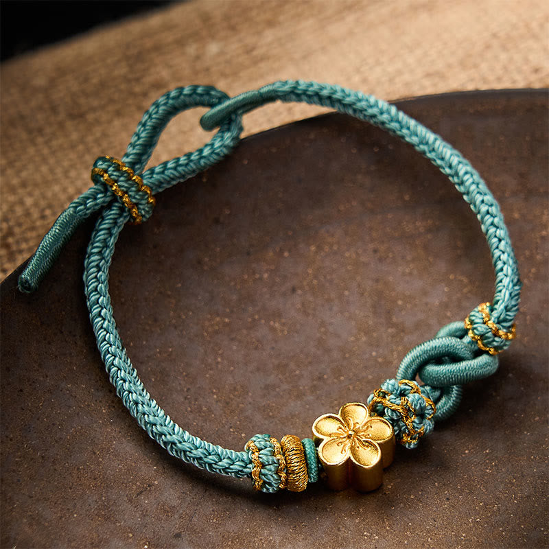 Nimara Ritual Flower Braided Rope Knot Adjustable Bracelet