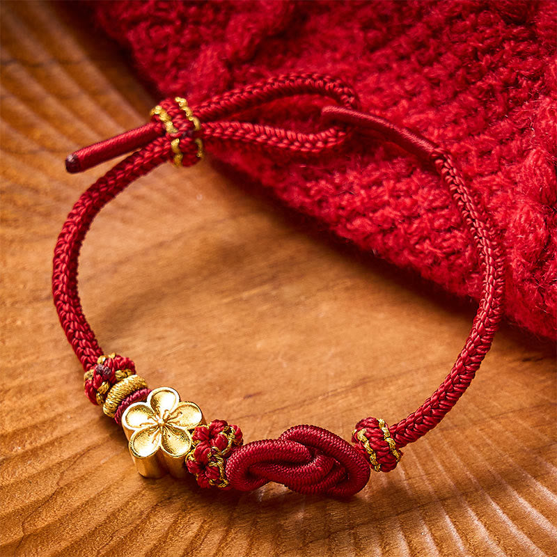 Nimara Ritual Flower Braided Rope Knot Adjustable Bracelet