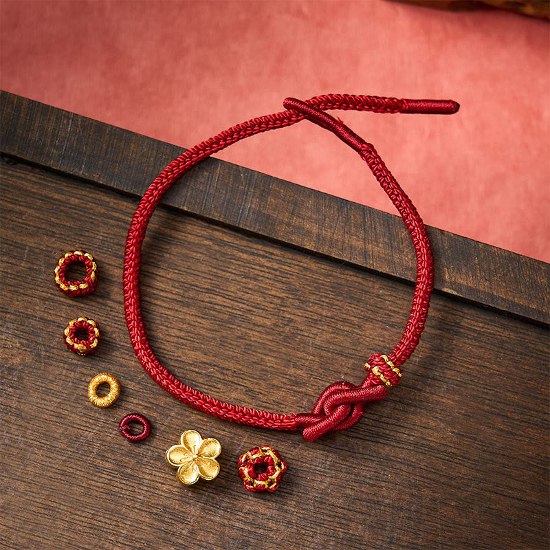 Nimara Ritual Flower Braided Rope Knot Adjustable Bracelet
