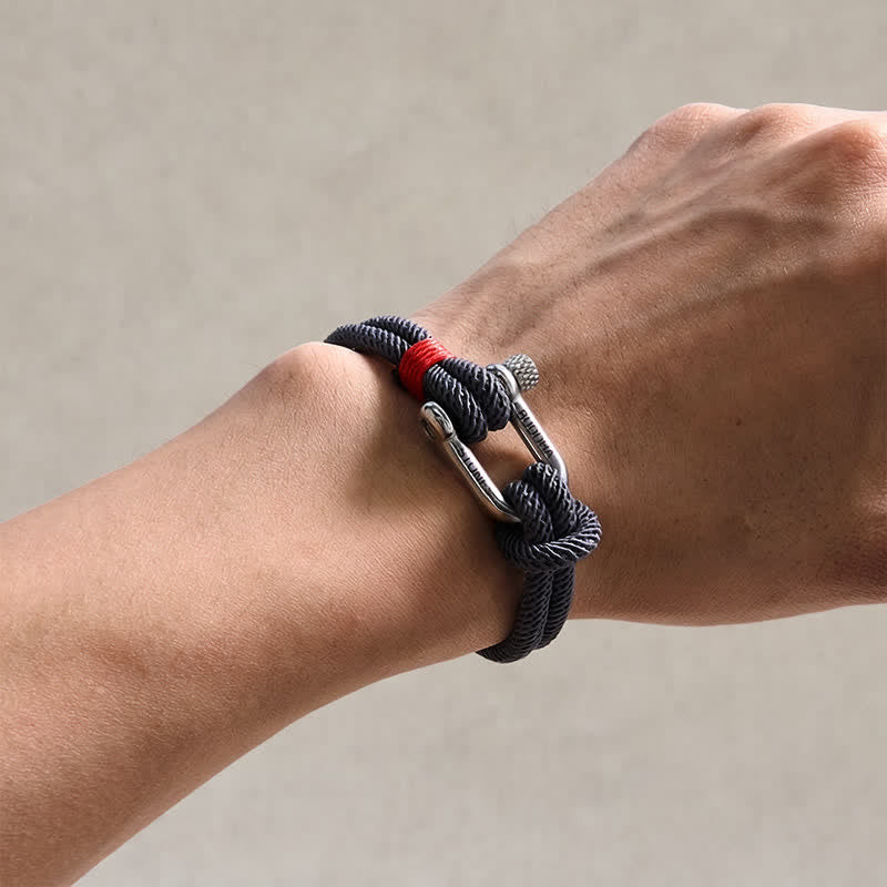 Balance and Calm Titanium Steel Shackle Bracelet