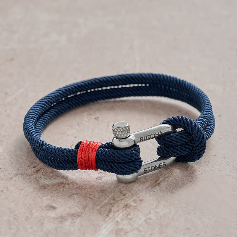 Balance and Calm Titanium Steel Shackle Bracelet