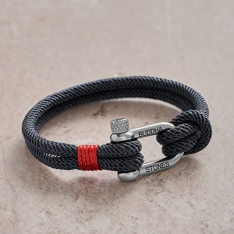 Balance and Calm Titanium Steel Shackle Bracelet