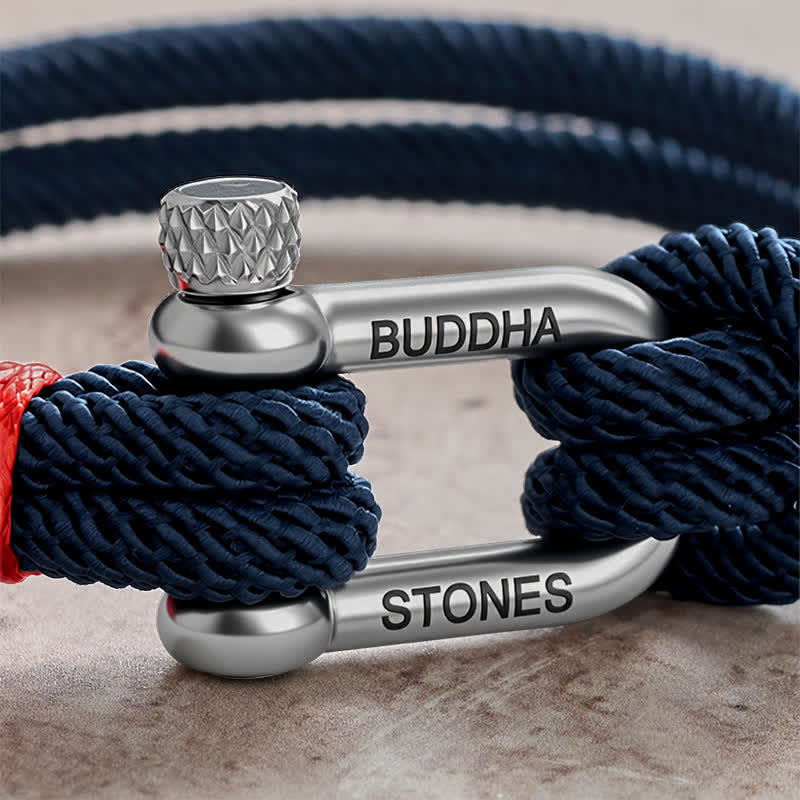 Balance and Calm Titanium Steel Shackle Bracelet
