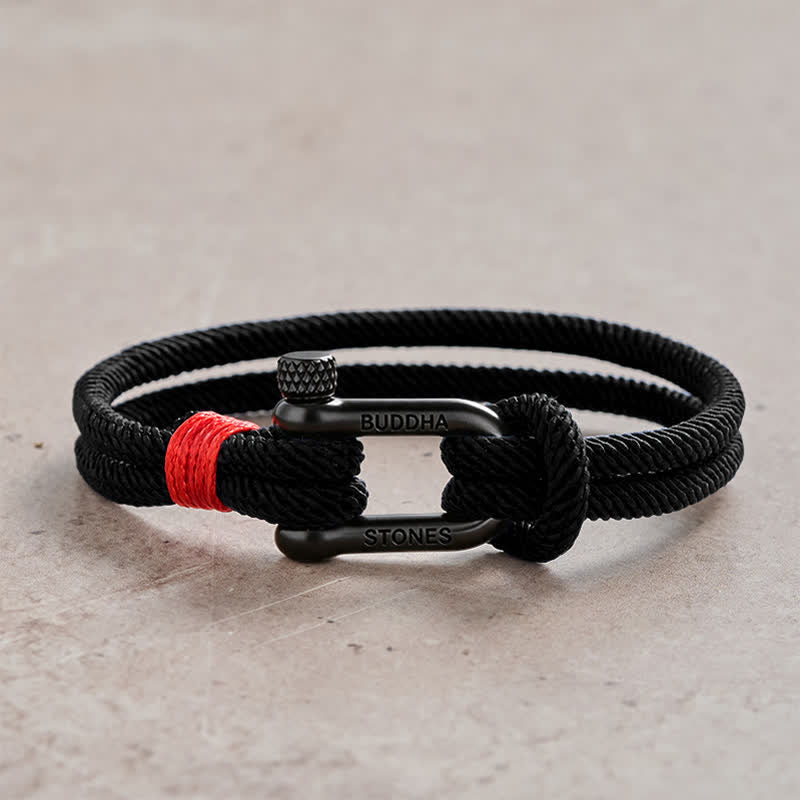 Balance and Calm Titanium Steel Shackle Bracelet