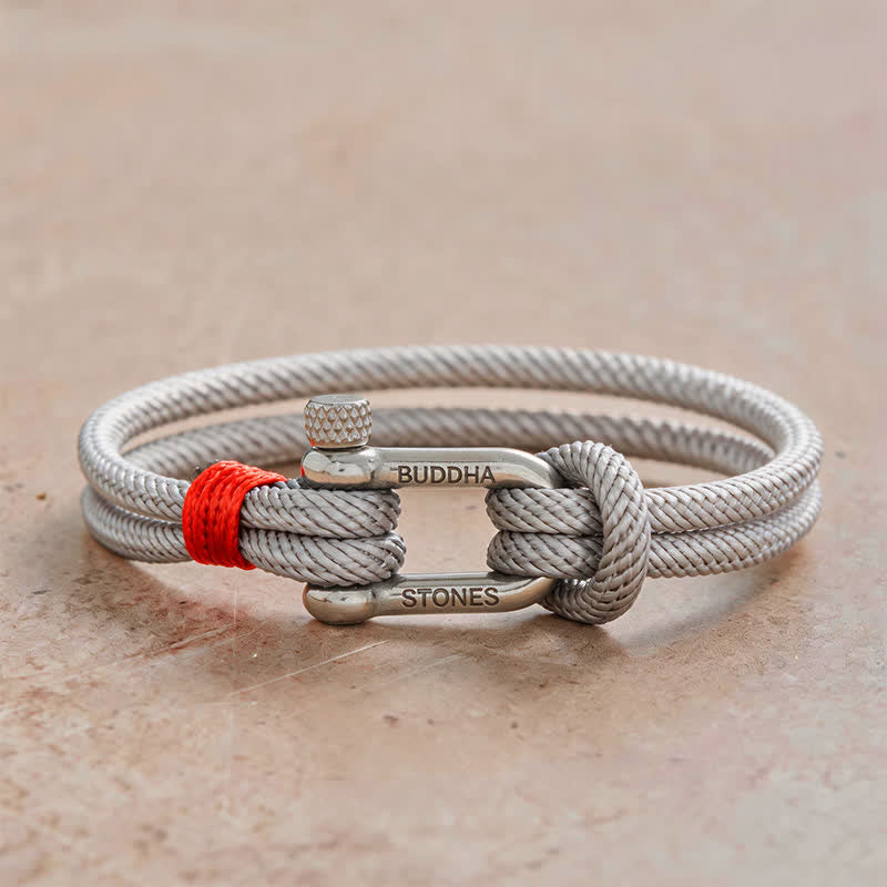 Balance and Calm Titanium Steel Shackle Bracelet