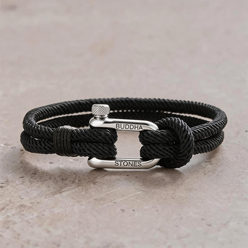 Nimara Ritual Titanium Steel Shackle Rope Strengthen Bracelet