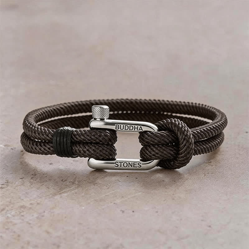 Nimara Ritual Titanium Steel Shackle Rope Strengthen Bracelet