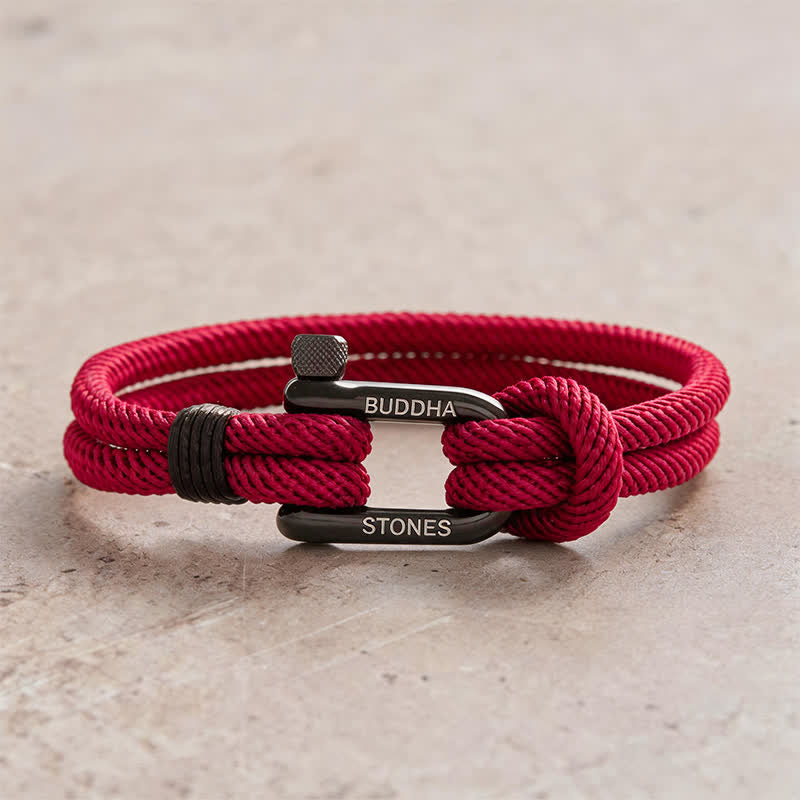 Nimara Ritual Titanium Steel Shackle Rope Strengthen Bracelet