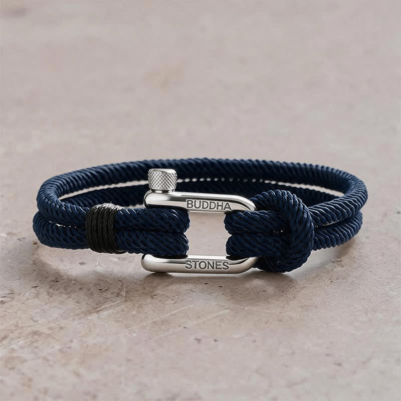 Nimara Ritual Titanium Steel Shackle Rope Strengthen Bracelet