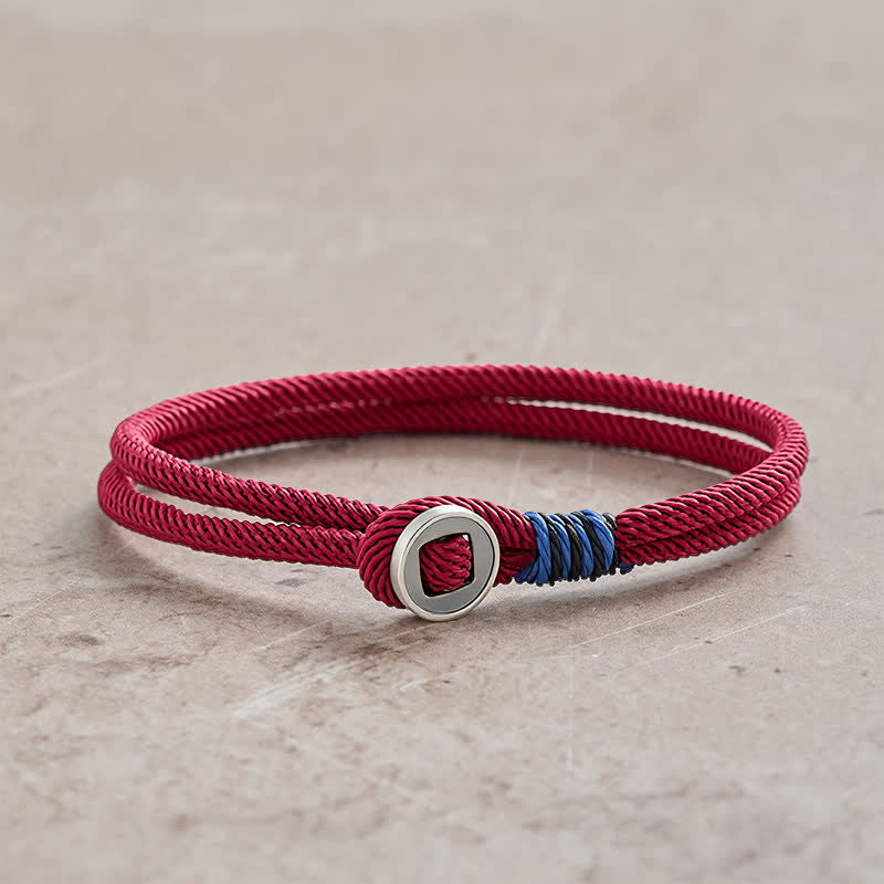 Nimara Ritual 925 Sterling Silver Double Wrap Button Protection Bracelet