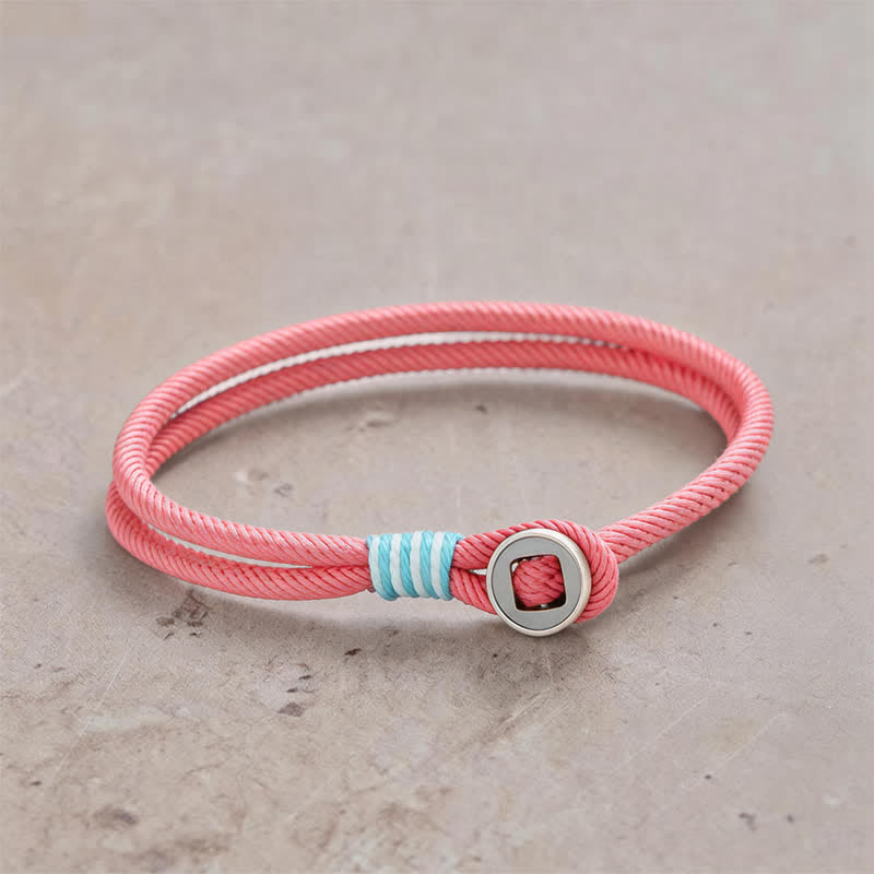Nimara Ritual 925 Sterling Silver Double Wrap Button Protection Bracelet