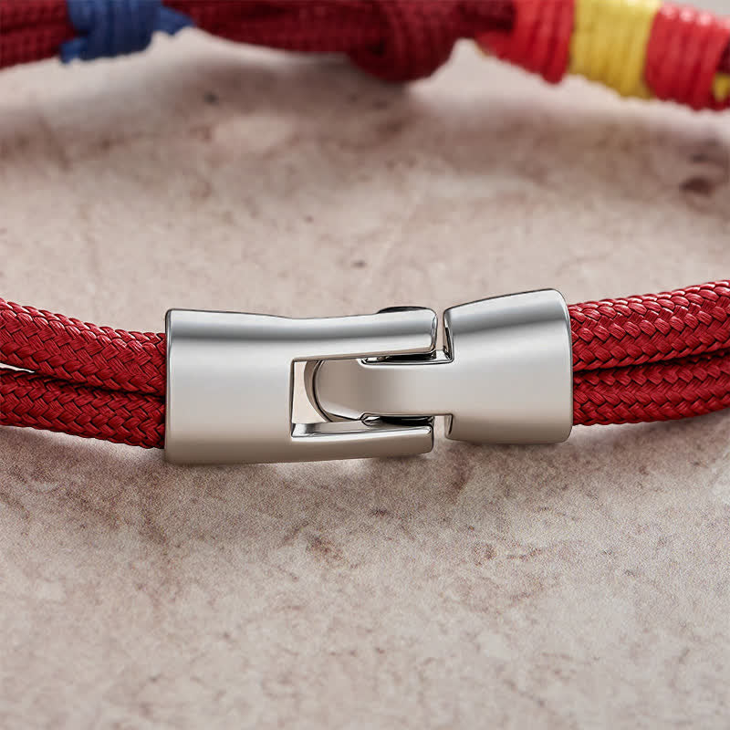 Nimara Ritual Double Wrap Braided Rope Knot Strength Bracelet