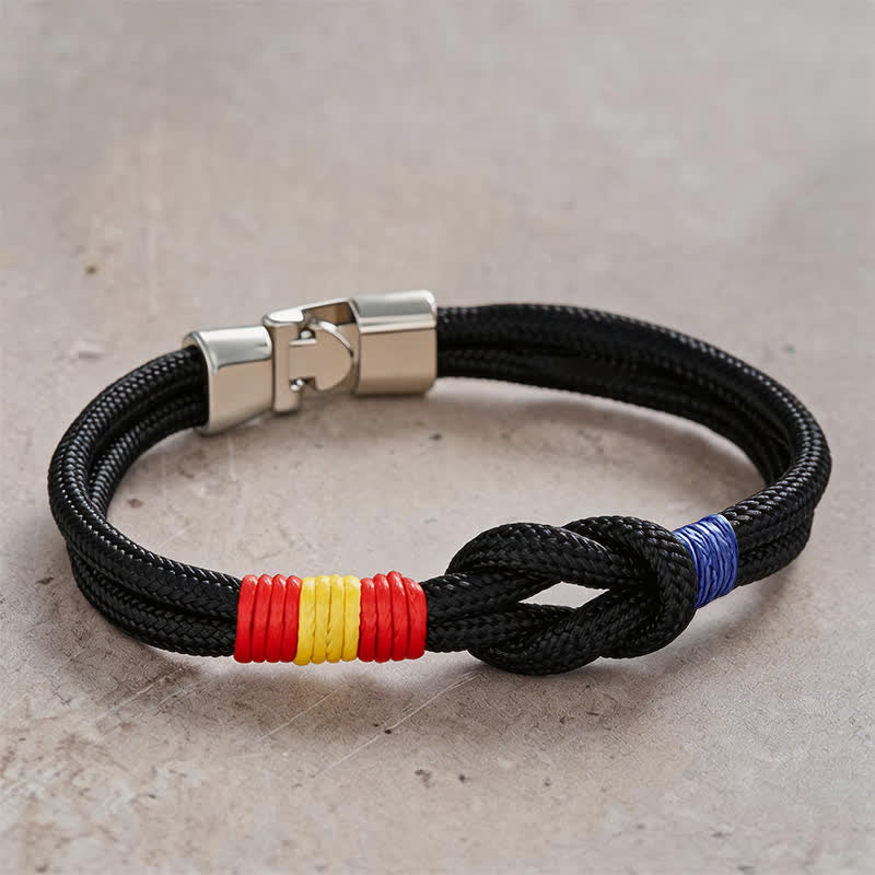 Nimara Ritual Double Wrap Braided Rope Knot Strength Bracelet
