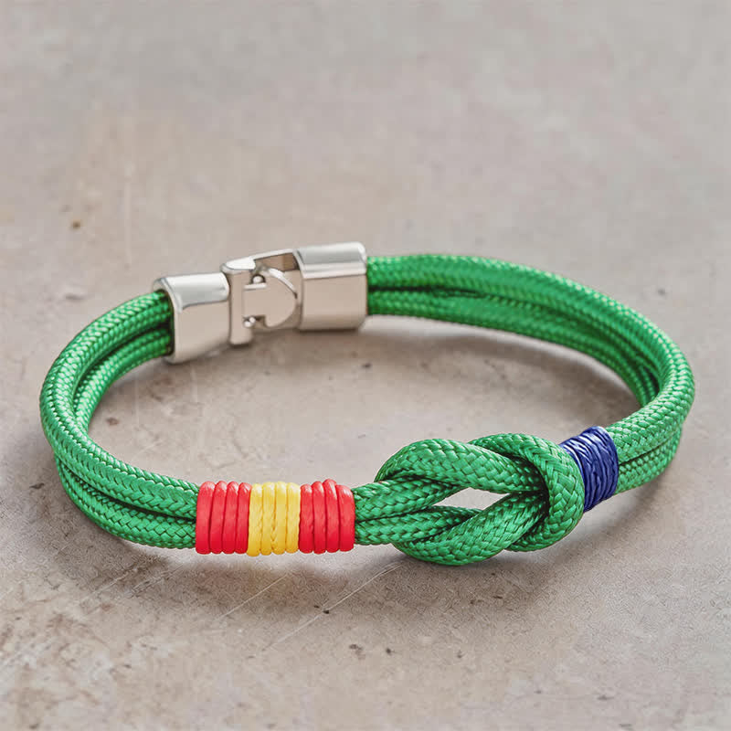 Nimara Ritual Double Wrap Braided Rope Knot Strength Bracelet