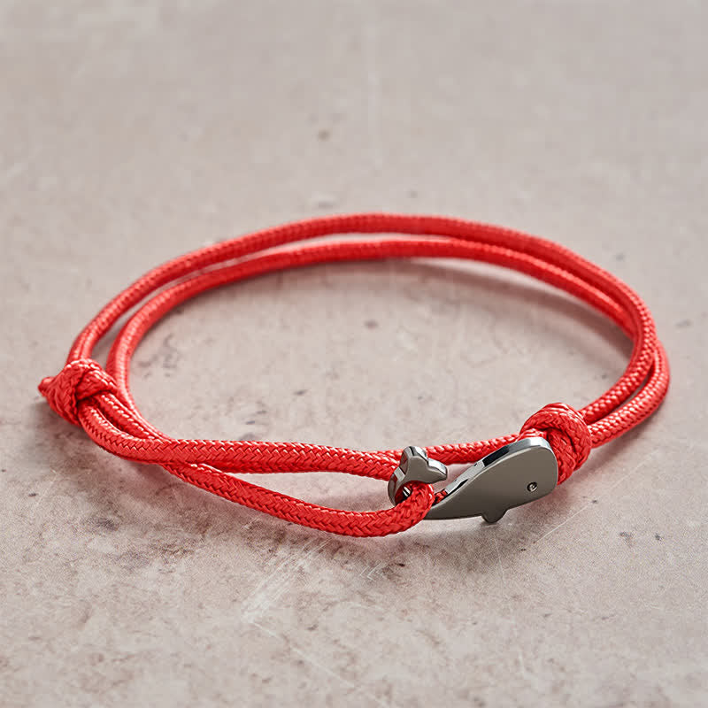 Nimara Ritual Double Wrap Braided Rope Whale Connection Bracelet