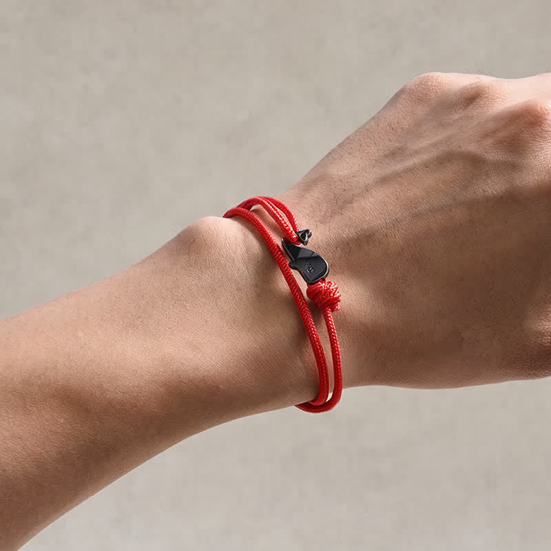 Nimara Ritual Double Wrap Braided Rope Whale Connection Bracelet